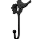 Handcrafted Metal Bird Flower Wall Hook Decorative Utility